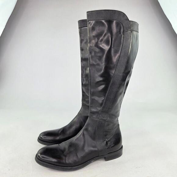 AGL Attilio Giusti Leombruni Knee High Zip US 9.5 Black Leather Riding Boots - Picture 4 of 11